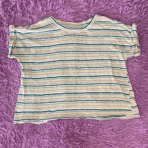 CUTE MULTI COLOR STRIPED CROP TOP BY ANA